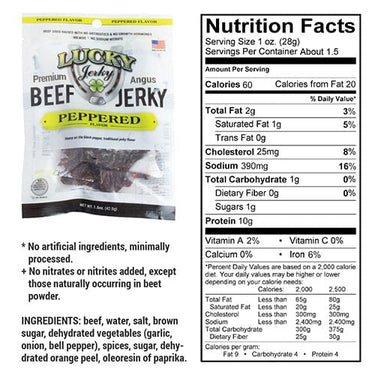 Black Pepper Beef Jerky | 1.5 oz. Bag | Pack of 3 | Premium Beef Jerky | Made in Holdrege, NE | Nebraska Star Beef